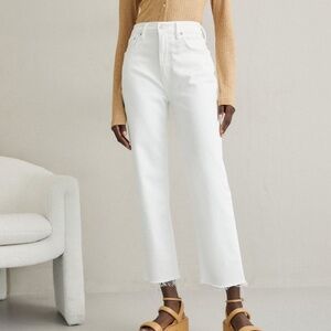 Citizens of humanity Daphne crop raw edge jeans